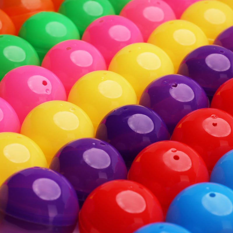 Entervending Empty Colored Round Capsules 2 inch 50 pcs Bulk 7 Colors Capsule for Gumball Machines Plastic Containers 50 mm - Image 1